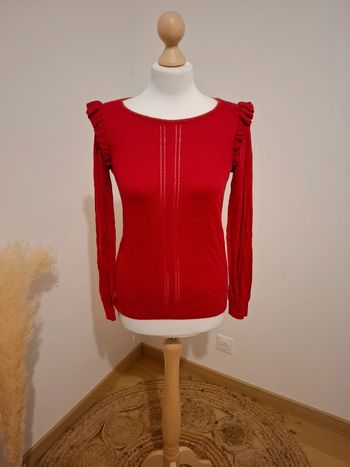 Pull léger rouge chic Promod taille S 36