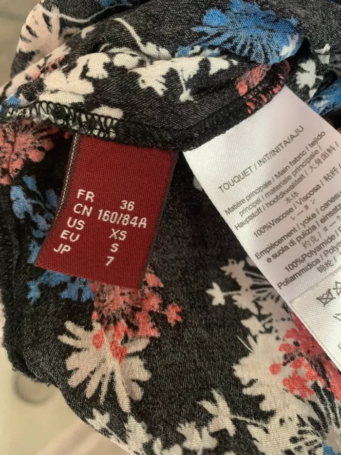 Blouse fleurie Comptoir des cotonniers tailke36manches 3/4 - photo numéro 11