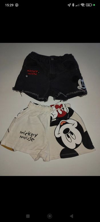 Lot short fille mickey 11 12 ans Zara