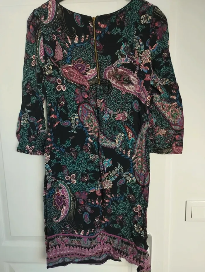 Robe noire à motif Etam XS