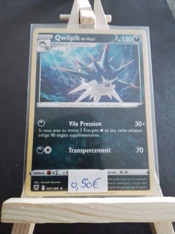 Cate Pokémon Qwilpik de Hisui 91/189