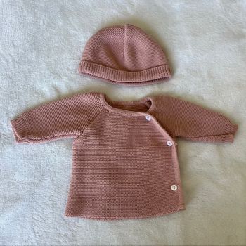 Gilet + bonnet bébé