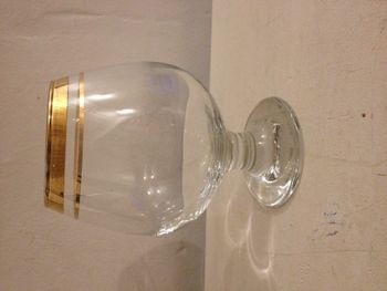 Verre transparent extrémité doré pour décoration