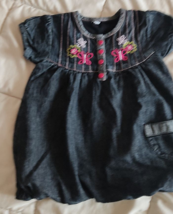 Robe jeans  effet bloomer 12 mois