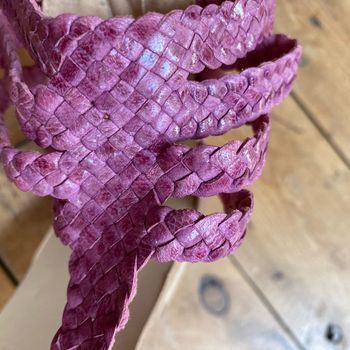 Nu pieds sandalettes Tongs 🇮🇹 cuir violine 37 Coralblue