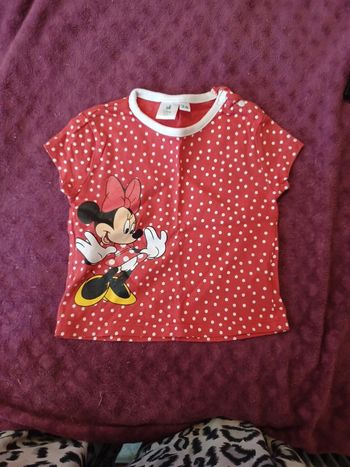 Tee shirt manche courte minnie 12 mois