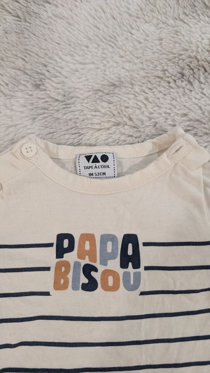 T-Shirt Tape à l'Oeil taille 1 mois - photo numéro 3
