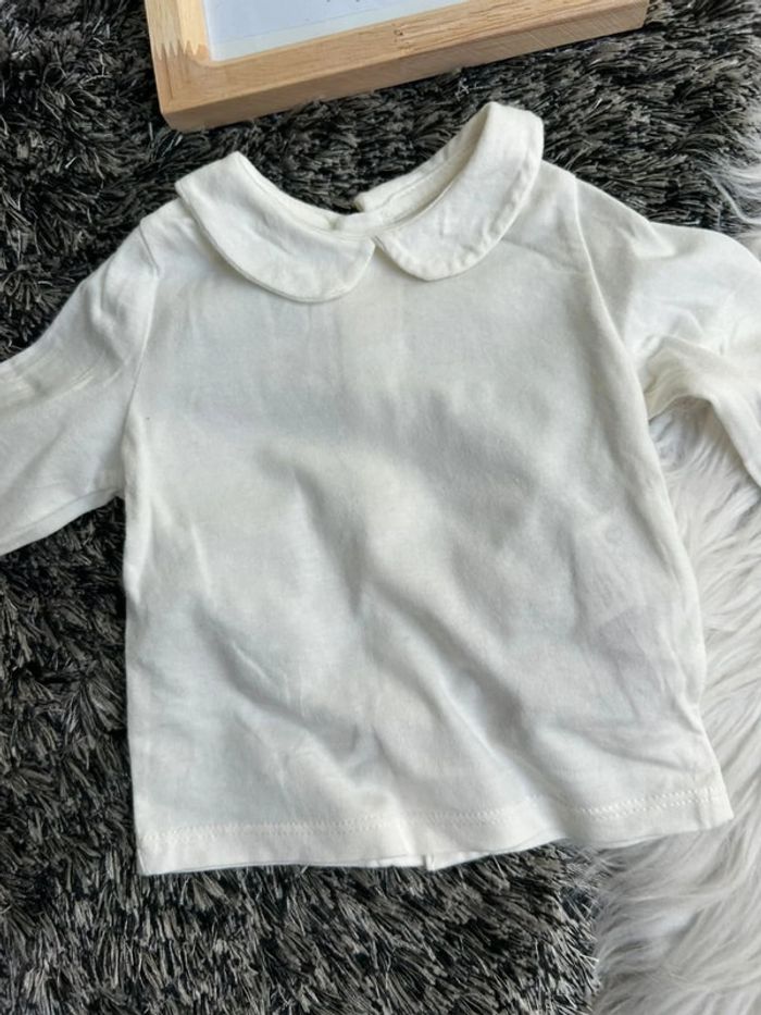 Ensemble Bébé Kiabi 3 Mois - Salopette Short Denim et Body Col Claudine - photo numéro 4