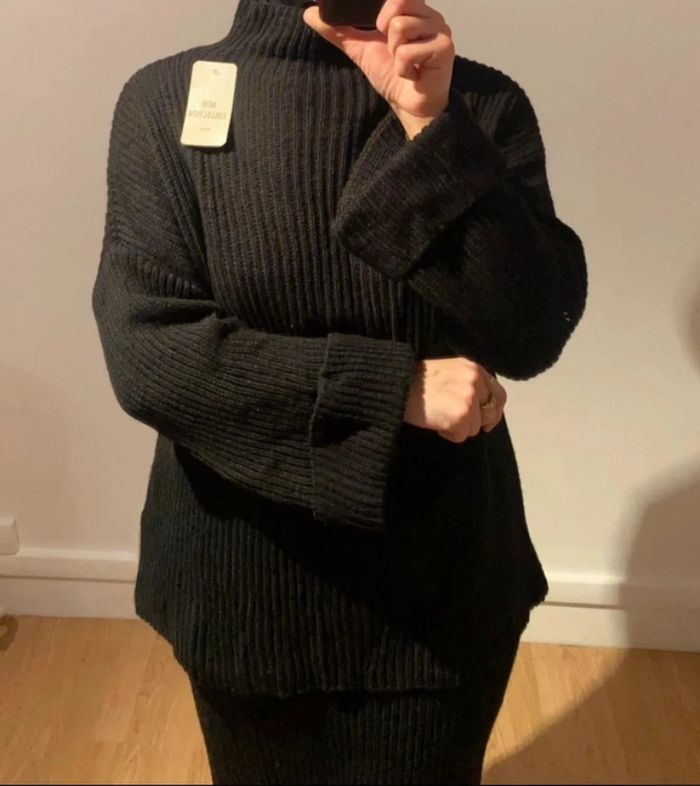 Ensemble pull et jupe en maille ni - photo numéro 2