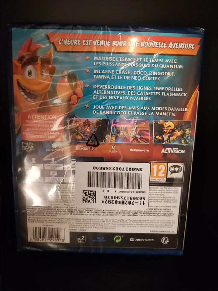 Crash Bandicoot 4 PS4 neuf sous blister - photo numéro 2