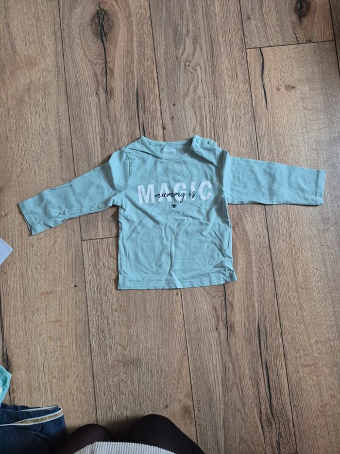 Ensemble 18 mois tee shirt manches longues, legging lisserai doré, Tee-shirt manche courte fruit - photo numéro 6