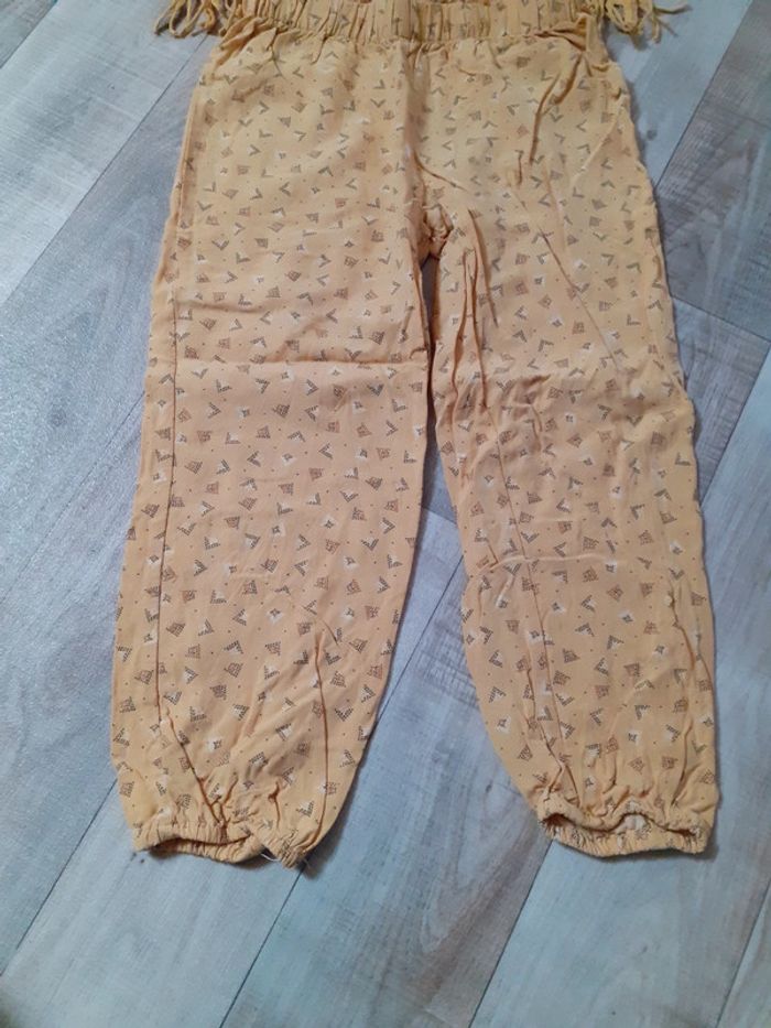 Pantalon sarouel et t-shirt fille moutarde 4 ans - photo numéro 5