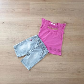 🩷 Ensemble tee-shirt short 6 ans Gémo/Tissaia #emyfleury_6ansfille
