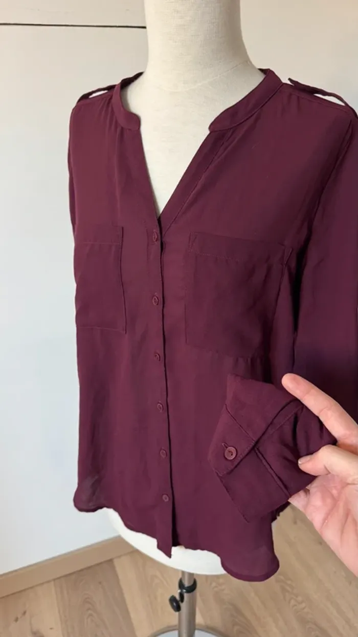 Chemise bordeaux - photo numéro 2