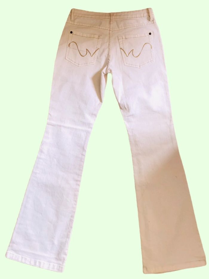 🦋Jean blanc coupe flare bootcut Y2k vintage années 2000 Active Wear white flared jean🌸 - photo numéro 4