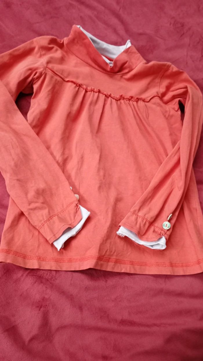 Blouse orange 8 ans