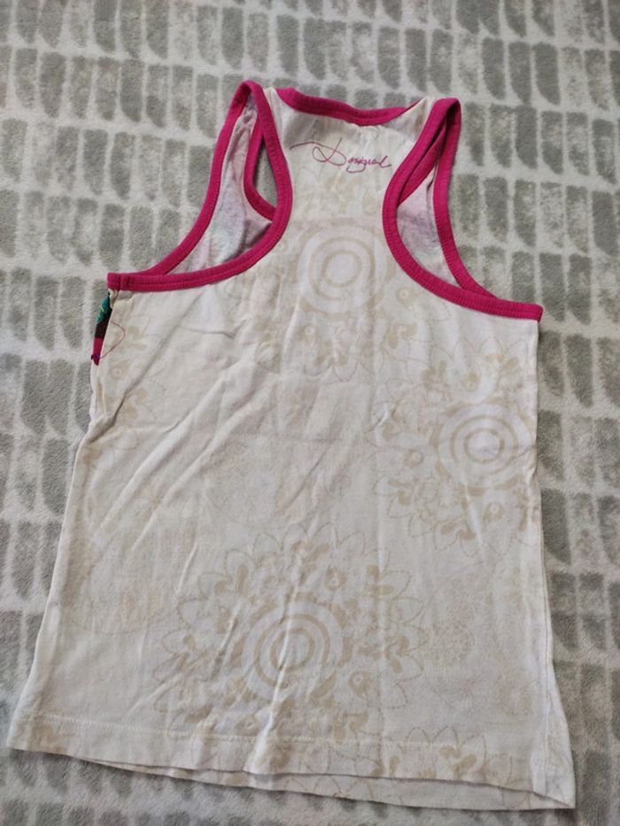 Débardeur dos nageur paillettes rose multicolore Desigual 8 ans - photo numéro 4