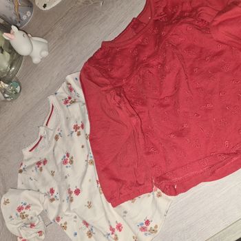 Lot de 2 t-shirts manches longues C&A 74 cm