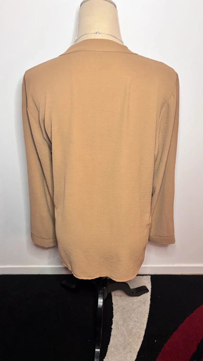 💕 blouse fluide moutarde col V taille unique - photo numéro 2