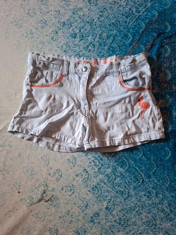 Short 10 ans flamand rose réglables