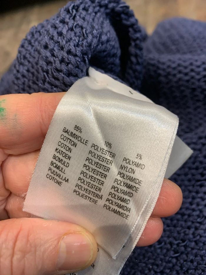Pull bleu 85% coton - photo numéro 8