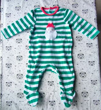 Pyjama de Noël en velours taille 12 mois/ 1 ans
