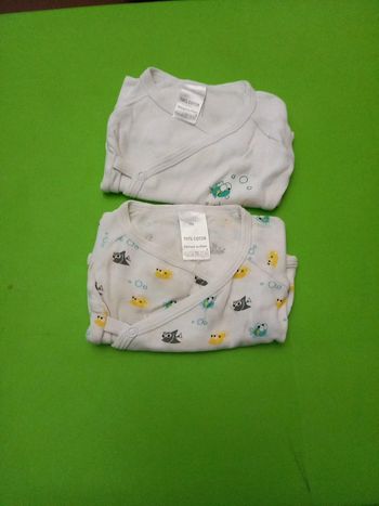 Lot 2 bodies manche longue 1 mois