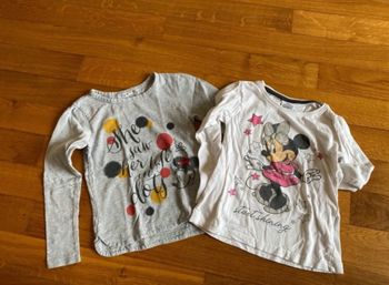 Lot 2 t-shirt manches longues Minnie