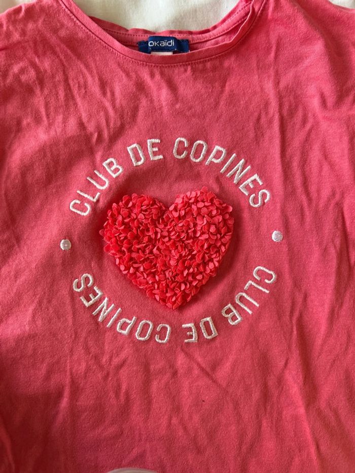 Tee shirt fille okaidi 8 ans - photo numéro 3