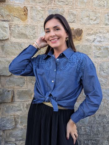 Chemise en jean Manchester coupe oversize
Taille S/M