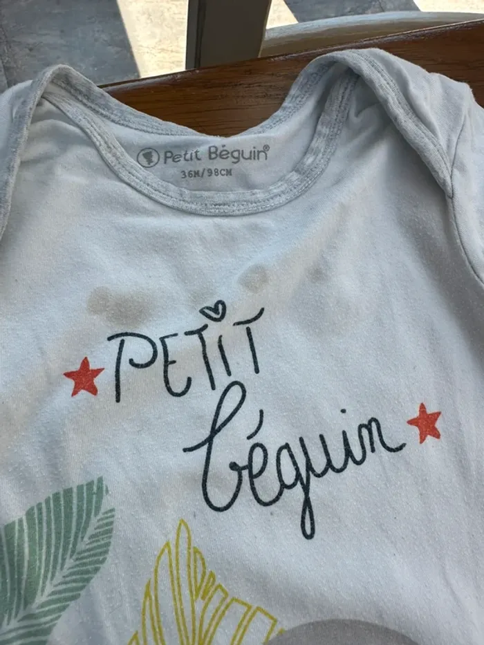 Lot de 9 bodies petit béguin 3 ans - photo numéro 5