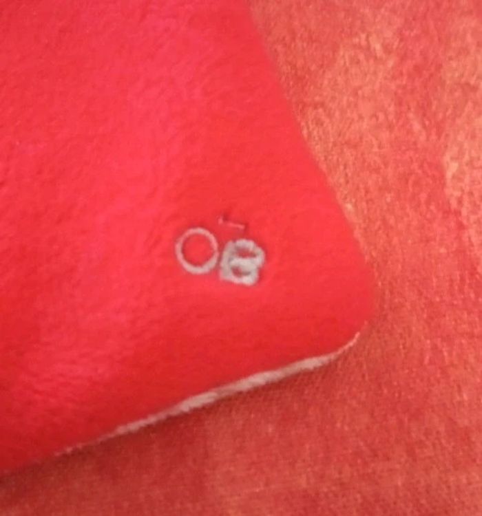 Doudou lapin Obaïbi rouge et gris à rayures - photo numéro 4