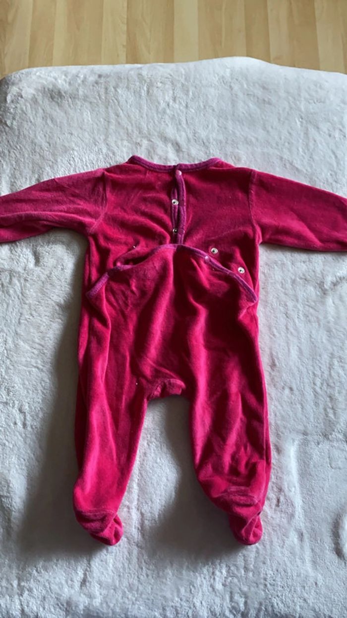 Lot de 3 grenouillère - pyjama 1 pièce - velours - 3 mois - photo numéro 8