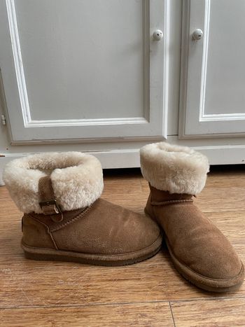 Bottines fourrées cuir/fourrure Bearpaw 37