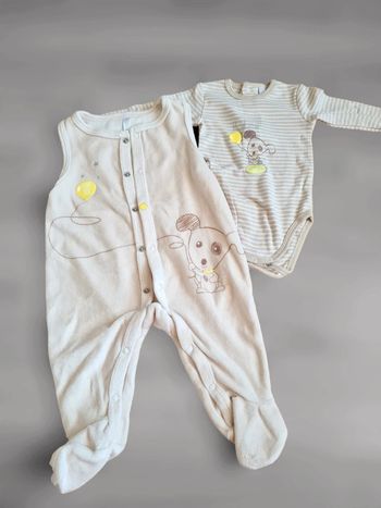 Ensemble 2 pièces grenouillère bodie garçon fille