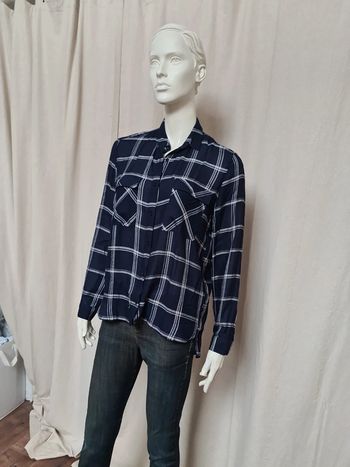 Chemise marine à carreaux