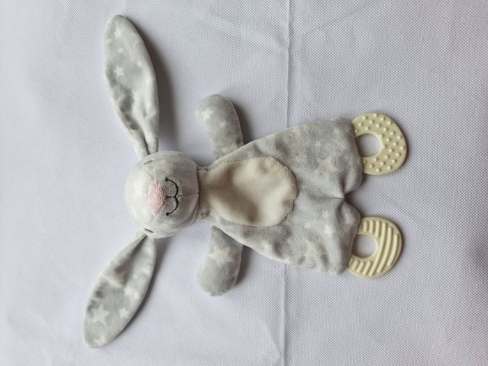 Doudou lapin dentition Dès la naissance Sans marque Gris