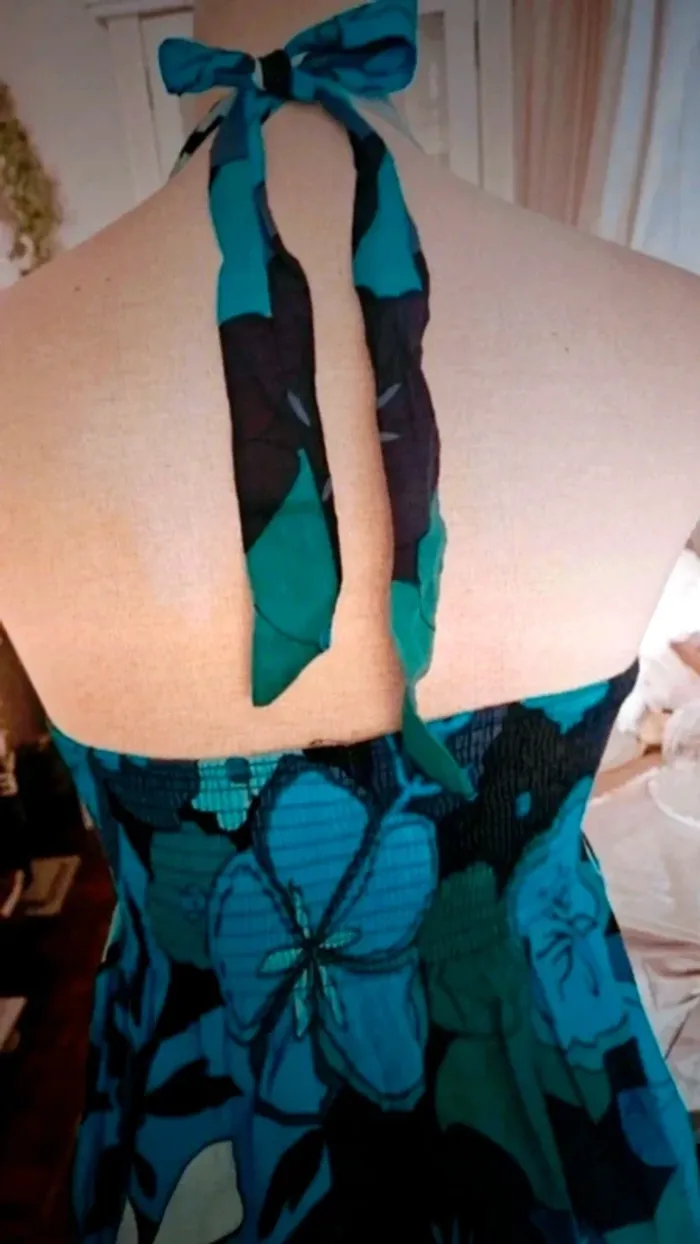Robe longue bleue sequins RDS Taille 40 Neuve - photo numéro 5