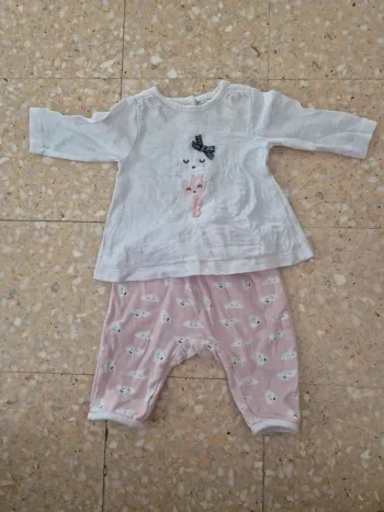 Ensemble tunique et pantalon bébé fille 1 mois 54 cm - Orchestra