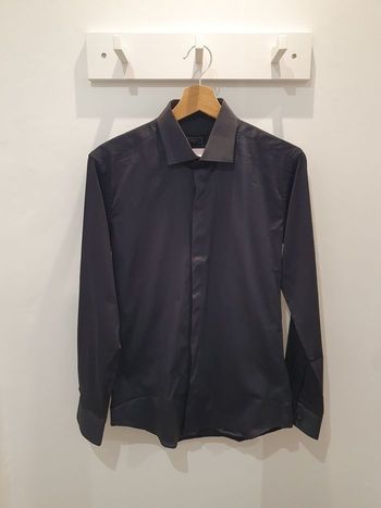 Chemise Toulouse unie noir Taille S (taille très petit)