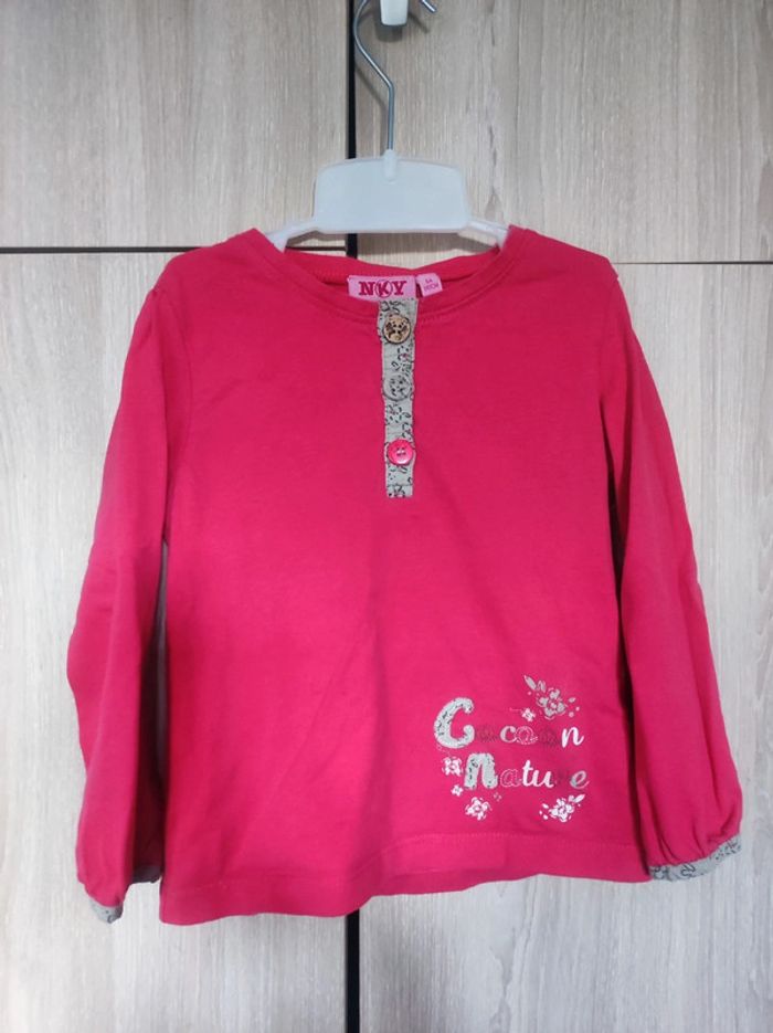 T shirt sweat rose cocoon nature 5 ans NKY