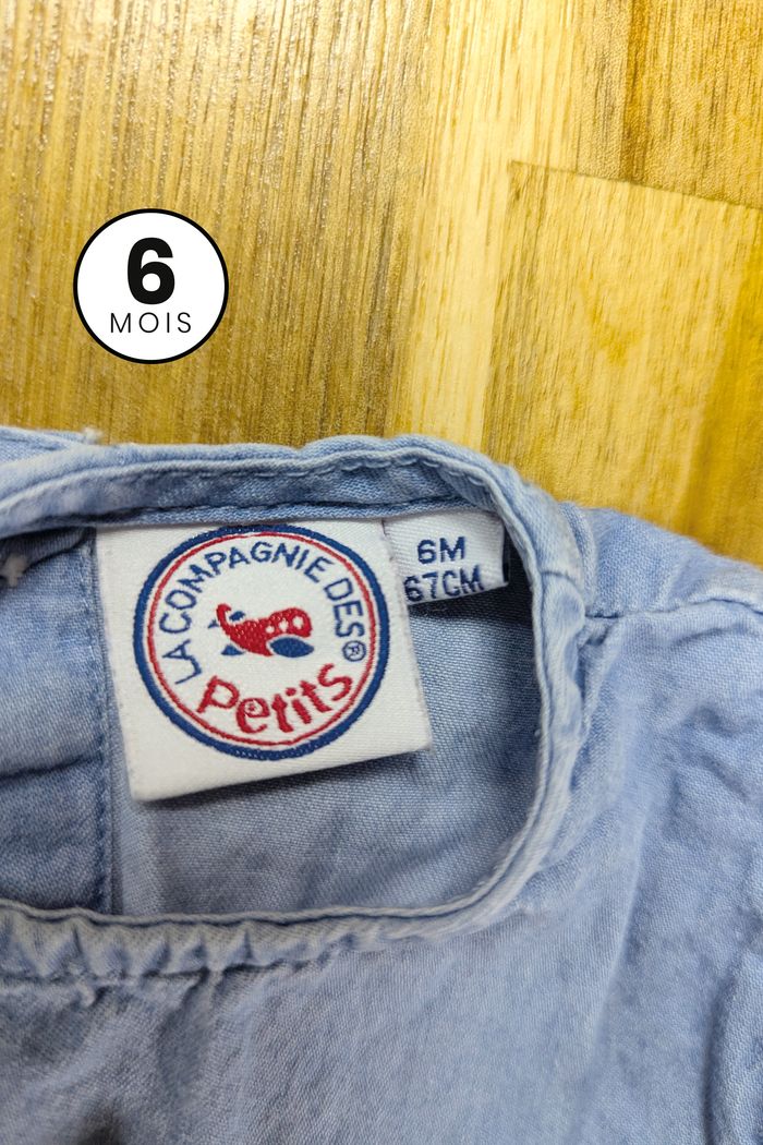 Robe en Jeans - bébé fille 6 mois - photo numéro 3