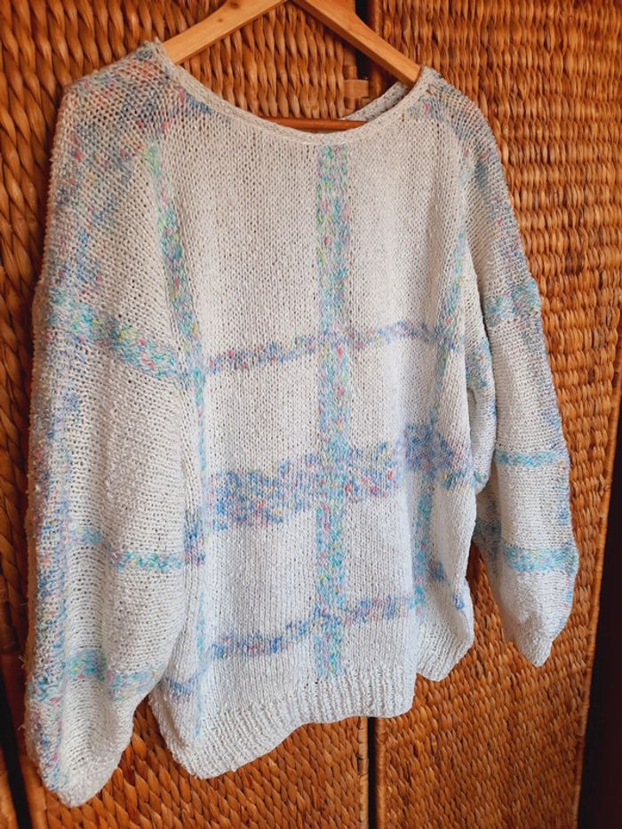 Pull tricoté Main blanc XL - photo numéro 2