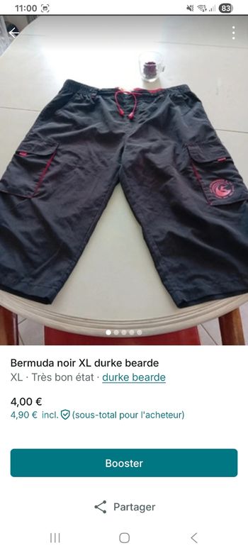 Bermuda noir XL