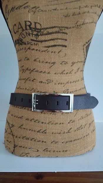 Ceinture marron foncé 85 cm femme boucle rectangulaire