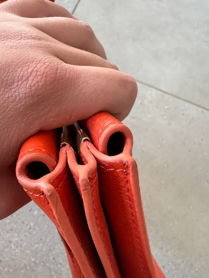 Sac à main orange Rodier, très bon état, 24*17cm - photo numéro 7