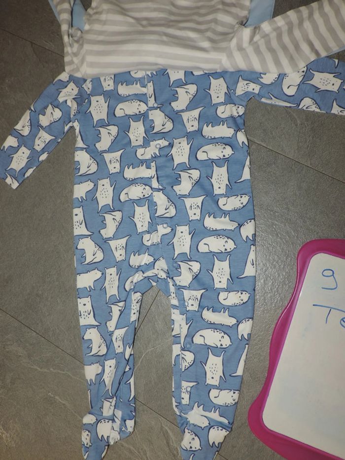 3 pyjamas tex taille 9 mois neuf - photo numéro 3