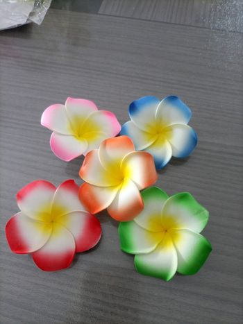 Lot barrettes fleurs de tiaré