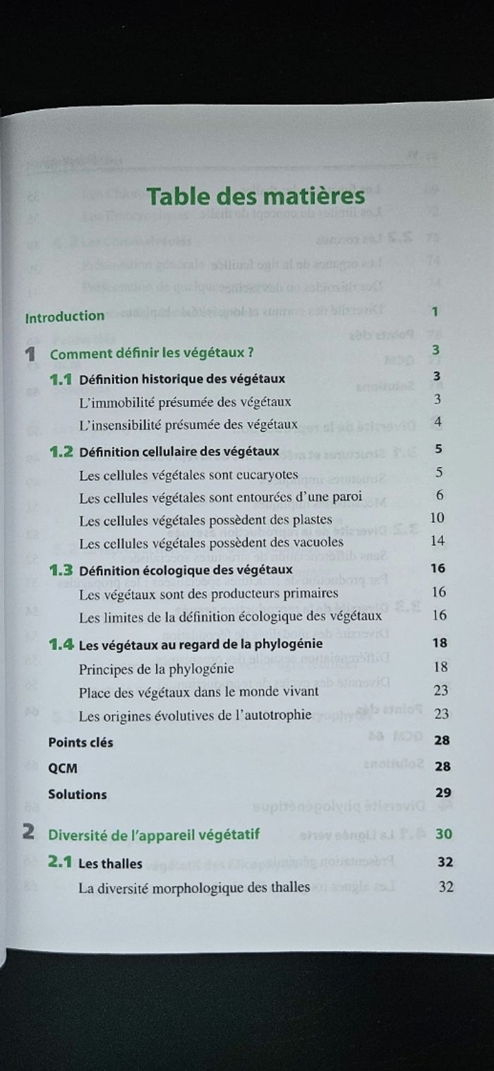 Manuel Biologie végétale - Cours + QCM + QROC - Licence/Prépa/Master - photo numéro 3