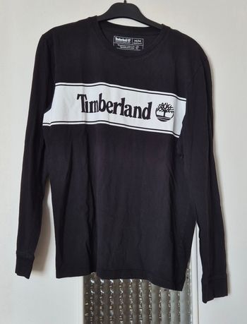 T-shirt mancge longue noir et blanc Timberland taille 38 M